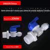 Válvula de esfera de conexão rápida de 2 pontos para rosca externa de 4 pontos Válvula 42W conexões para purificador de água Chave para tubo PE de 2 pontos para dente externo de 4 pontos