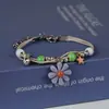 Pulsera con Colgante de Margarita Hecha a Mano Estilo Étnico, Serie de Colores Macarrón, Regalo Femenino para Mejores Amigas, Al por Mayor en Stock
