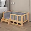 Cama para Gato, Cama para Golden Retriever, Cama para Perro de Madera Maciza para Todas las Estaciones, Mesa de Noche de Madera Teddy Desmontable y Lavable, Cama para Perro, Cama para Mascota