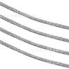 Nº 4 Corda de Diamante Macia com Núcleo de Algodão de 6 Fios 4mm Cadarços de Strass Corda de Algodão com Strass para Tênis de Moletom Acessórios de Vestuário