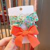 Horquilla para el pelo con diseño floral de estilo coreano para niña, pequeña, fresca y bonita, con lazo, accesorio sencillo para el pelo de bebé, tocado para niña dulce.