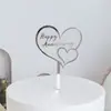 Decoración para Pastel de San Valentín Transfronteriza, Decoración para Pastel de Cumpleaños Feliz de Acrílico, Decoración para Pastel
