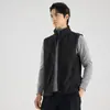 Colete Softshell à prova de vento estilo montanha, com gola alta, forrado com fleece, unissex, simples, esportivo, casual, adequado para ir ao trabalho e para esportes