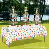 Zb284 Mantel de Patas de Perro Hueso Colorido 130*220cm Mantel Desechable para Fiesta de Cumpleaños Mantel de Mesa para Fiesta Pe