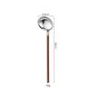 Cuchara sopera pequeña de cocina japonesa mango de nogal acero inoxidable 304 cuchara para olla caliente mini espátula para freír cuchara coladora para sopa ramen concha