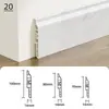 Rodapé de PVC 7/8/10cm de altura, acabamento imitando madeira, fixação oculta, sem furos de prego, acabamento de canto para piso de madeira, rodapé à prova d'água e de umidade