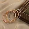 Pulsera de rombos martillados retro artística de alta gama de nuevo estilo francés para mujer, moda, personalidad, pulsera de acero de titanio