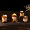 Suministro transfronterizo de velas aromáticas de 8 oz cera de soja sin etiqueta LOGO botellas de vidrio marrón velas aromáticas de 200 g