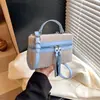 Nuevo Costura de Color Contrastante 2025 Nuevo Popular Estilo Occidental Gran Capacidad Caja Moda Bolso Caja Portátil Cruzado al Hombro