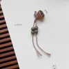 Anillo de Ágata Natural Tao para Correr Colgante Pequeño de Gota Juguete de Jade de Alta Gama Accesorios para Pulsera Calavera Colgante para Anillo de Correr Accesorios DIY