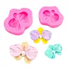 Moldes de silicona grandes y pequeños con forma de flor de orquídea para ambientadores de coche DIY, adornos de yeso y moldes de fondant de chocolate