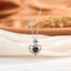 Moda Cruzada Europeia e Americana Pingente de Rosa Amor Trevo de Quatro Folhas Diamante Cristal Coração de Pêssego Colar Feminino Cerimônia do Dia das Mães