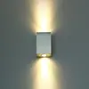 Lámpara de Pared Rectangular de Metal y Aluminio al por Mayor de Fábrica Luz Ascendente y Descendente Lámpara de Noche de Dormitorio Lámpara de Escalera Lámpara de Pared de Fondo