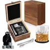 Conjunto Popular de Copos de Whisky do Fabricante 2 Copos 8 Pedras Caixa de Madeira Pedra de Gelo de Granito Conjunto Vários Copos de Vinho