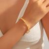 Pulsera para Mujer Estilo Palacio Vintage Ins Diseño Nicho Patrón Gran Muralla Transfronterizo Pulsera de Acero Inoxidable Nueva Pulsera de Moda