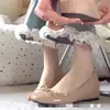 Zapatos planos de mujer estilo francés con punta cuadrada en color nude, nuevo modelo otoño 2026, bailarinas con lazo, zapatos de abuela de cuero suave de corte bajo