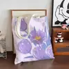 2026 Bolso de Lona Nuevo, Bolso Tote Tulipán Morado Fresco, Gran Capacidad, Bolso de Hombro Versátil