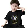 Camiseta de Manga Curta Masculina Verão 2026 Top Estampado Infantil Estilo Coreano Bonito Solto Algodão Gola Redonda Camiseta Básica