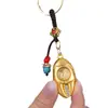Pinza de cangrejo de cobre de imitación cadena de llaves giratoria 12 signos del zodíaco manos colgante de llave de coche rico lugar escénico regalo popular