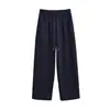 K52-2025 Nuevos Pantalones de Moda para Mujer Estilo Europeo y Americano Chica Popular Cintura Alta Rectos de Pierna Ancha Sexy Forrados de Polar Casuales
