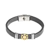 Acessórios Versáteis Masculinos para o Dia a Dia Vendidos Quentes na Aliexpress Pulseira de Aço Inoxidável Couro Tecida à Mão Joias Atacado
