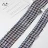 Encaje de Onda Tartán Falda Plisada Cinta de Adorno Puños de Muñeca Accesorios para Ropa Lazo DIY Accesorio para el Cabello Cinta de Tela