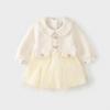Vestido de Niña Otoño e Invierno 2026 Estilo Nuevo para Bebés de 1 a 4 Años, Vestido de Princesa para Bebé con Forro de Felpa, Engrosado para Invierno
