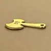 Llavero con colgante color dorado, colgante vintage anti-deslustre, hacha de la fortuna, una bendición para ahuyentar cien desastres, decoración creativa y personalizada para coche