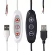 Cabo Switch USB Sensor de Toque Dimmer e Ajuste de Cor Cabo de Alimentação Led501 com Plugue de Luz Fria Clipe Suporte de Lâmpada