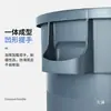 Papelera Redonda Grande Gris para Uso en Exteriores, Contenedor de Basura Sanitario de Gran Capacidad, Papelera Comercial para Cocina y Comedor, Contenedor Redondo con Ruedas