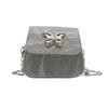 Super Caliente Bolso Pequeño para Mujer 2024 Nuevo Bolso Cruzado de Cadena Combinable Exquisito Verano Estilo Nacional plateado Mini Mini Bolso