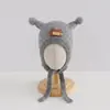 Chapéu de Pelúcia com Orelhas de Urso Desenho Animado para Crianças Proteção Auricular Outono Inverno Chapéu Quente com Cadarço de Orelha de Urso 3D para Homens Mulheres Chapéu de Proteção contra o Frio