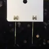 Pendientes de Plata de Ley 925 con Aguja Exquisitos Microincrustados de Circonita con Forma de Letra C y Borla de Cruz Joyería de Oreja Simple de Lujo Ligero Versátil
