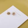 Brincos de zircônia cristal ouro 18K que preservam a cor, rabo de peixe, amor, floco de neve, joias artesanais DIY, material para brincos e colares