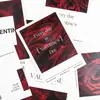 Tarjeta de felicitación de Año Nuevo estilo ins rosa inglés amor página única tarjeta pequeña ramo floristería bendición floral creativa