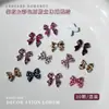 Acessórios de Arte de Unha Laço Estampa de Leopardo Popular Transfronteiriço Colorido Misto Resina Laço de Gravata Flutuante Diamante de Unha Usável Acessórios