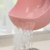 Lavador de Arroz de Cocina Engrosado de Colores, Colador para Lavar Arroz, Recipiente para Lavar Arroz, Cesta de Drenaje de Plástico para Verduras, Cesta para Lavar Verduras, Cestas Grandes y Pequeñas