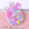 Brinquedo infantil de miçangas para meninas, educativo, feito à mão, faça você mesmo, bolsa, pulseira, colar, joias, desenho animado, caixa de presente