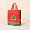 Bolsas no tejidas hechas a medida para cadenas de fruterías, bolsas de regalo navideñas con capacidad de carga de 20 kg, bolsas hechas a medida para obsequios