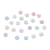 Mini Flor Pequena Pétalas de Trevo de Quatro Folhas 7mm Plástico Pérola de Imitação Flor Material para Brincos Pulseira Joias Feito à Mão