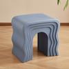 Mesa de centro estilo europeu Wave Entrada Banco para troca de sapatos Decoração de piso Quarto Banco de maquiagem Sofá Mesa lateral Sala de estar Mesa de centro Combinação