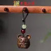 Sândalo Dourado Nova Versão dos Doze Signos do Zodíaco Pingente para Celular Pingente de Madeira para Bolsa Chaveiro Argola Lembrancinha