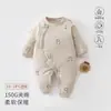 Roupa de Algodão para Bebê de 150g para Outono e Inverno, Macacão Quente e Espesso para Recém-Nascido, Macacão Acolchoado Infantil para Exterior