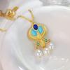 Pendientes Medianos Antiguos Vintage Retro Egipto Fénix Gota de Aceite Exagerados Personalidad Europea y Americana Estilo Palacio Pendientes con Borlas