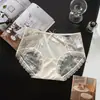 Calcinhas Sexy Semitransparentes Vazadas para Mulheres, Forro de Seda, Respiráveis e Confortáveis, Cintura Média, Renda que Aderem ao Corpo, Tanga Feminina