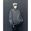 Chaqueta de diseño moderno estilo americano para hombre y mujer, marca de moda de otoño, chaqueta de cuero con solapa retro, abrigo casual versátil