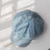 Gorra octogonal de mezclilla estilo coreano para mujer, suave, holgada, informal, combinable, de primavera y verano, estilo japonés, estilo pintor vintage.