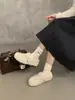 Zapatos peludos para mujer, colección de invierno 2026, forro de felpa, estilo retro, cálidos, punta profunda, sin cordones, diseño de media pantufla
