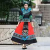 Traje tradicional da minoria étnica Zhuang de 3 de março de Guangxi, vestido de dança de performance para adulto feminino, traje para festival de canções e feira