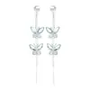 Brincos de Tarraxa com Borboleta, Pérola e Franja de Moda Personalizados de Luxo Leve para Mulheres, Nicho Exquisito Elegante Doce Temperamento Brinco Versátil